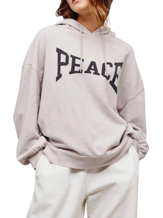 Image for Women's Printed Hoodie,Light Grey