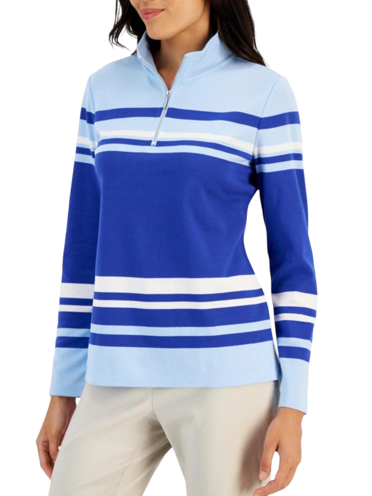 Image for Women's Striped Sweaters,Blue 