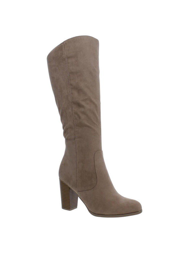 Image for Women's Plain Knee High Boots Heels,Taupe