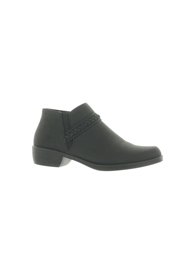 Image for Women's Plain Low Cut Ankle Boots,Black