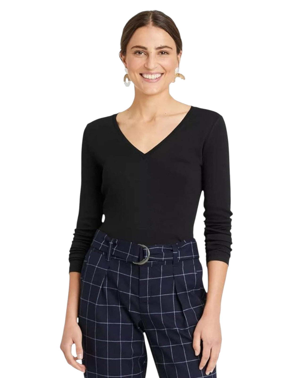Image for Women's Plain Solid Top,Black