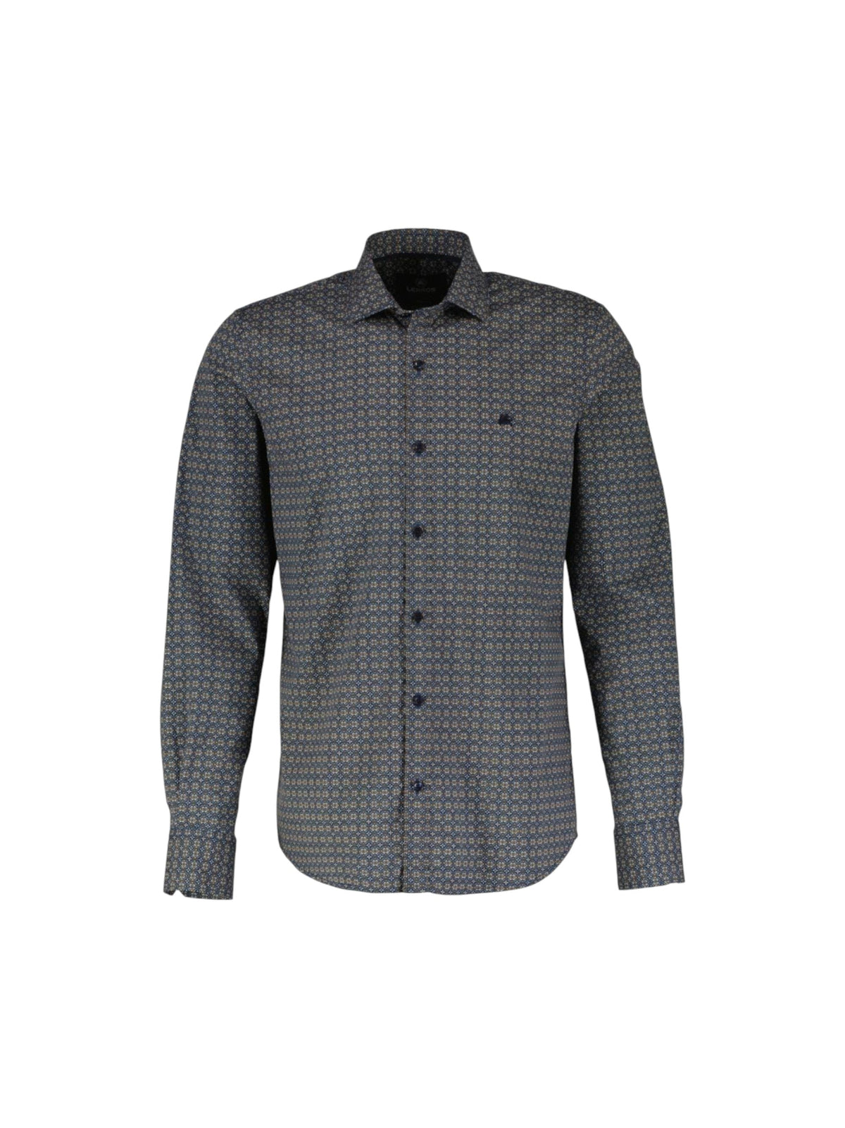 Image for Men's Plaid Dress Shirt,Navy