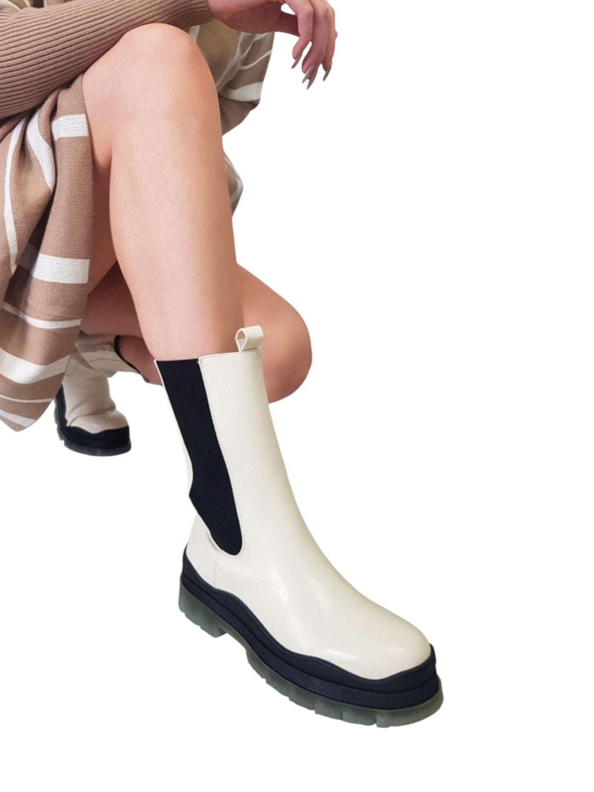 Image for Women's Plain Ankle Boots,Light Beige