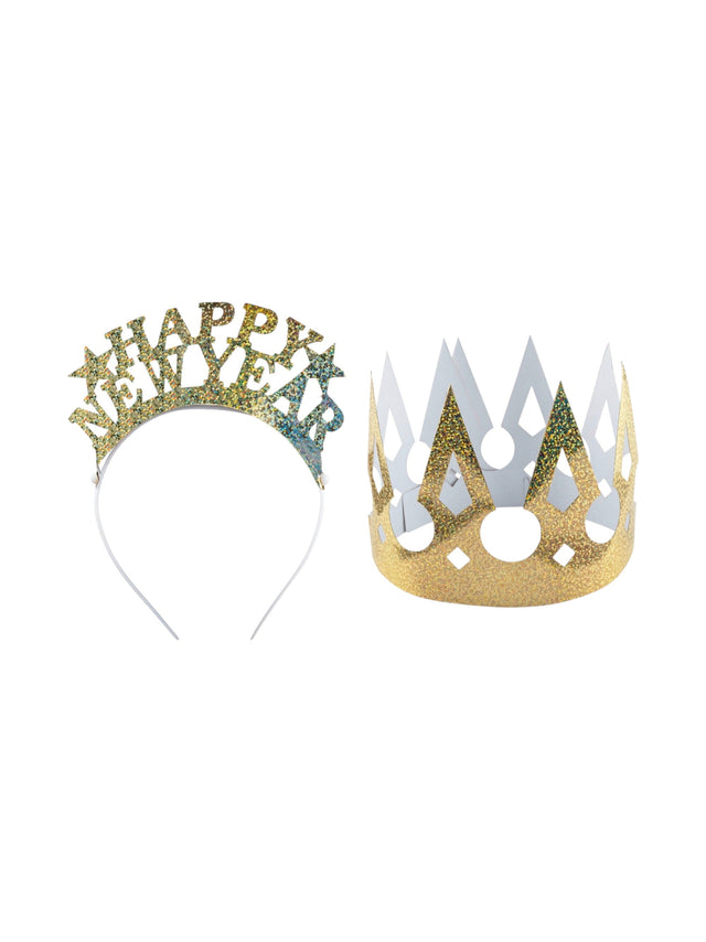 Image for New Year'S Eve Crown Headband Gold Set