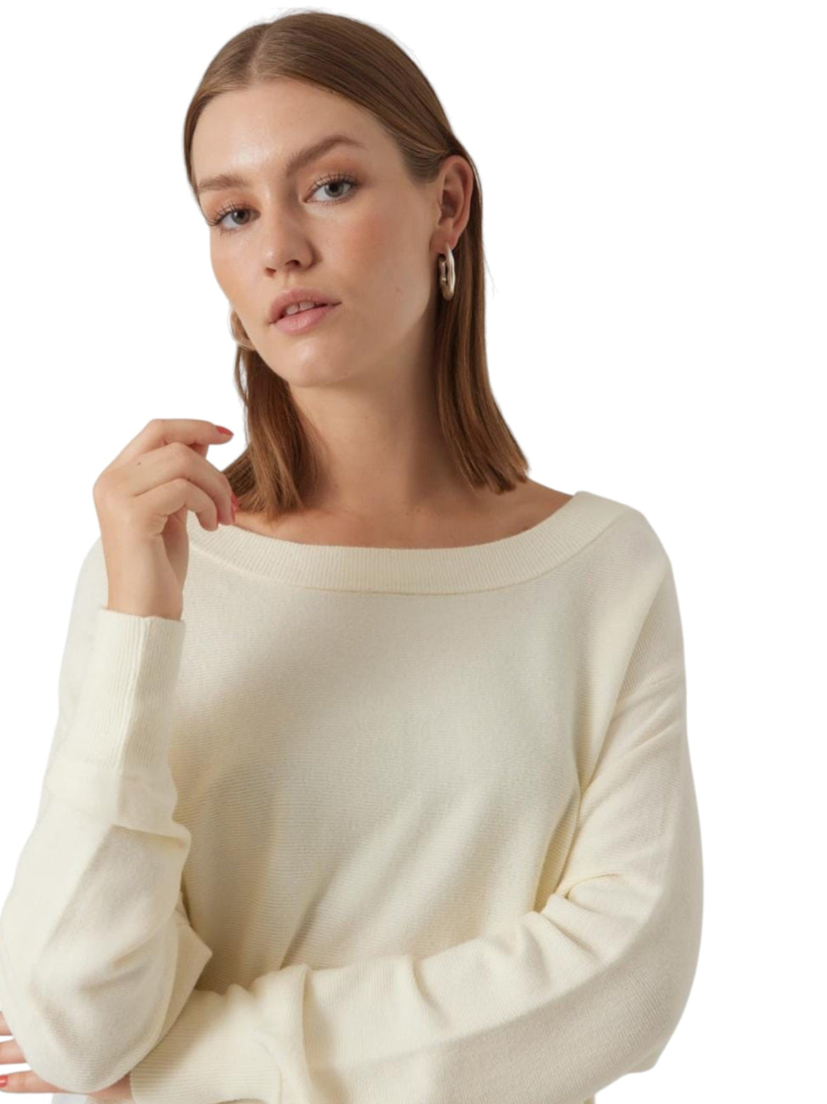 Image for Women's Plain Solid Sweaters,Light Beige