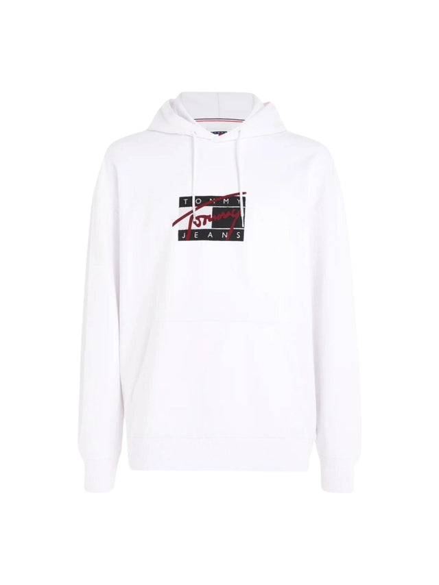 Image for Men's Brand Logo Printed Hoodie,White