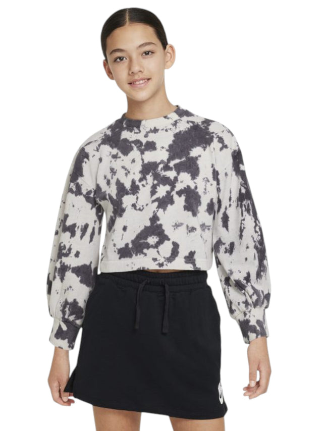 Image for Kids Girl's Cropped Tie Dye Sweaters,Grey 