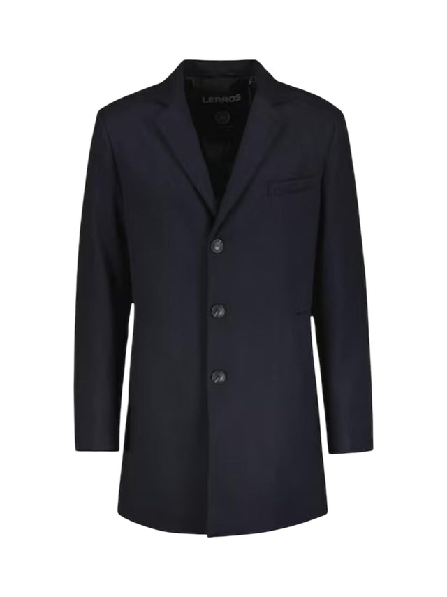 Image for Men's Plain Solid Classic Coat,Navy