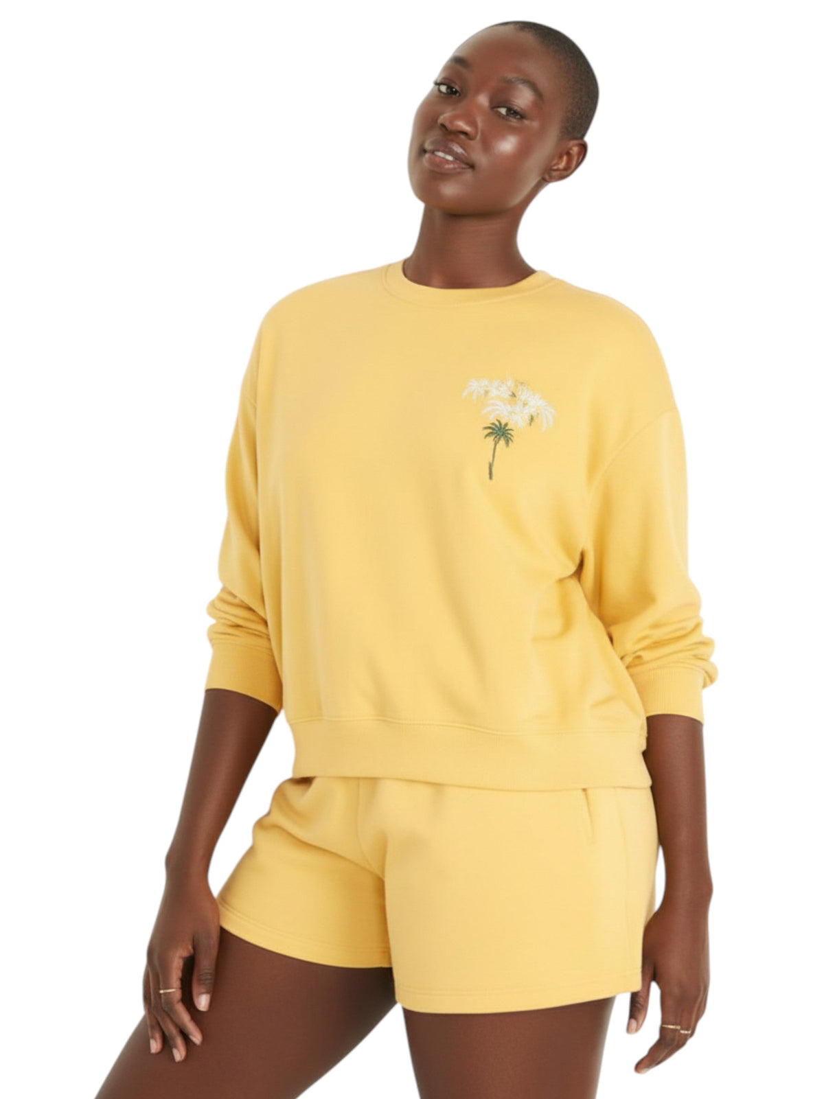 Image for Women's Printed Back Sweaters,Yellow