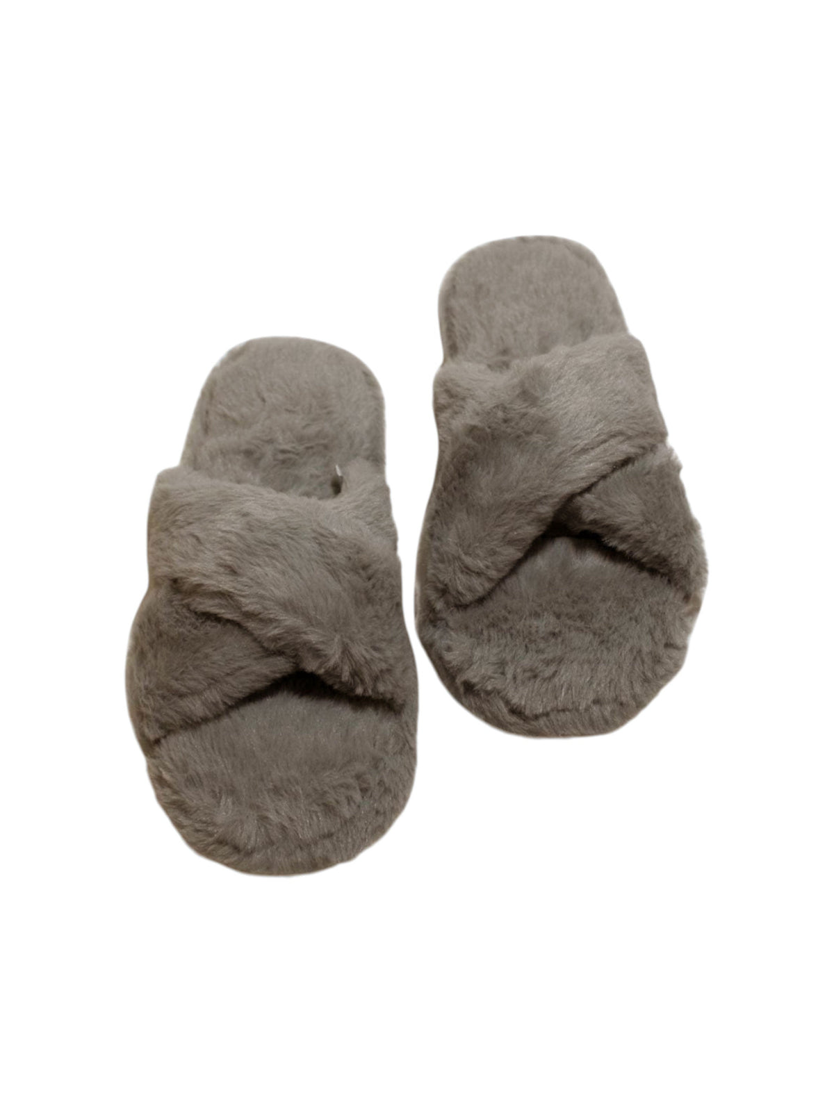Image for Women's Faux Fur Slippers,Grey