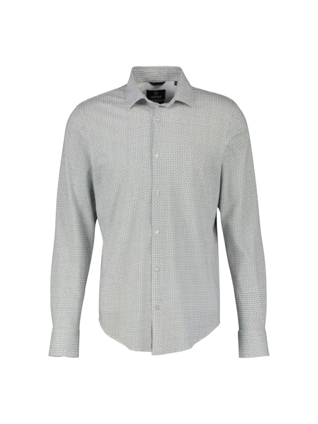 Image for Men's Printed Dress Shirt,White