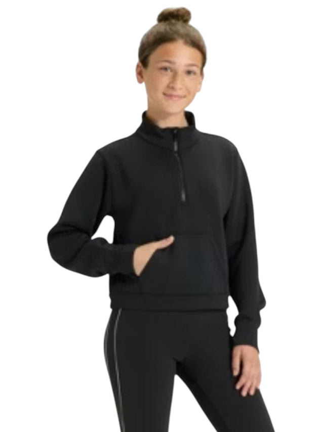 Image for Kids Girl's Plain Solid Sport Top,Dark Grey