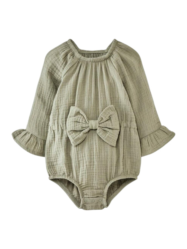 Image for Kids Girl's Plain Solid Bodysuit,Light Olive