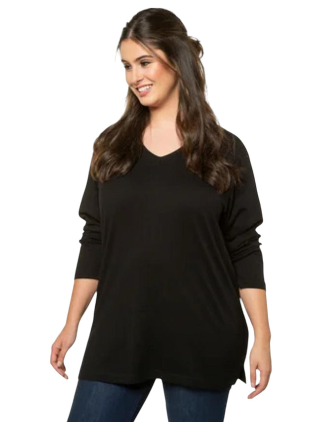 Image for Women's Plain Solid Top,Black