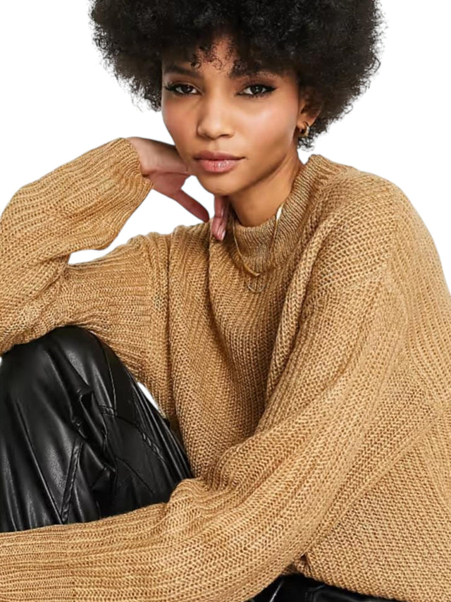 Image for Women's Kintted Sweaters,Light Brown