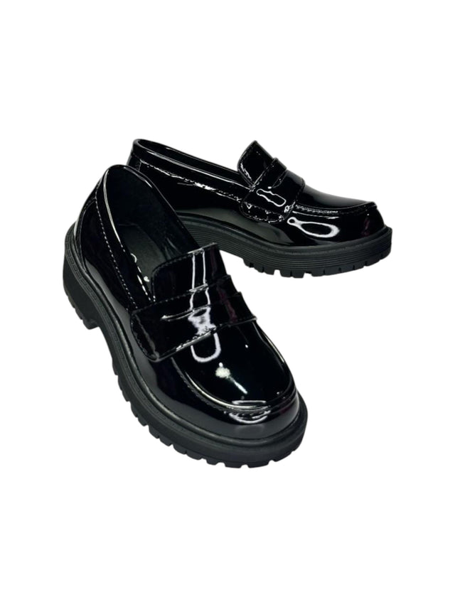 Image for Men's Plain Loafers,Shiny Black