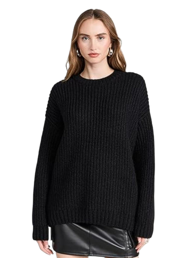 Image for Women's Open Knitted Top,Black