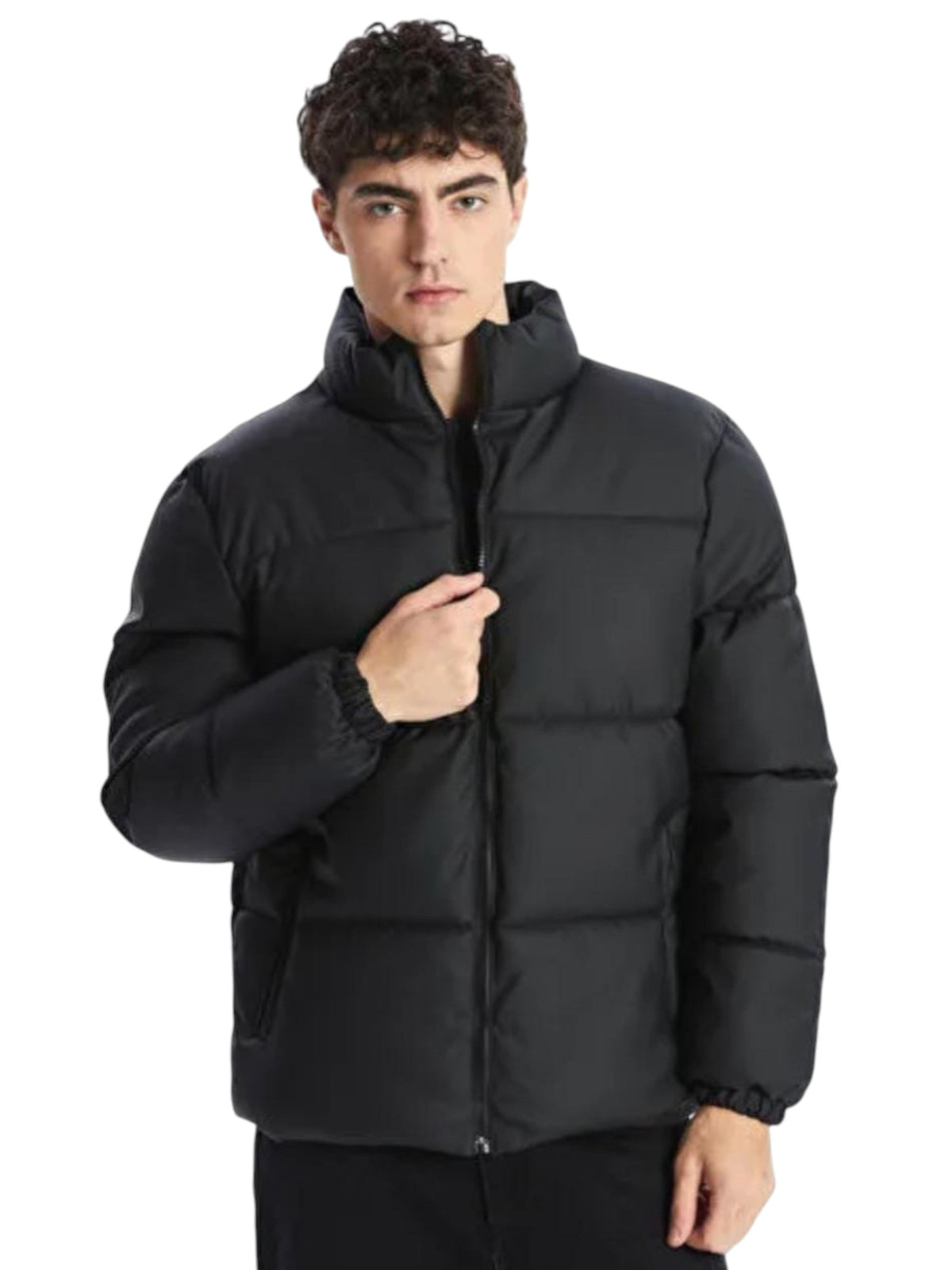 Image for Men's Quilted Jacket,Black