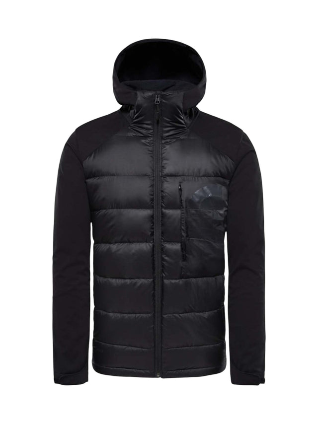 Image for Men's Quilted Brand Logo Printed Jacket,Black