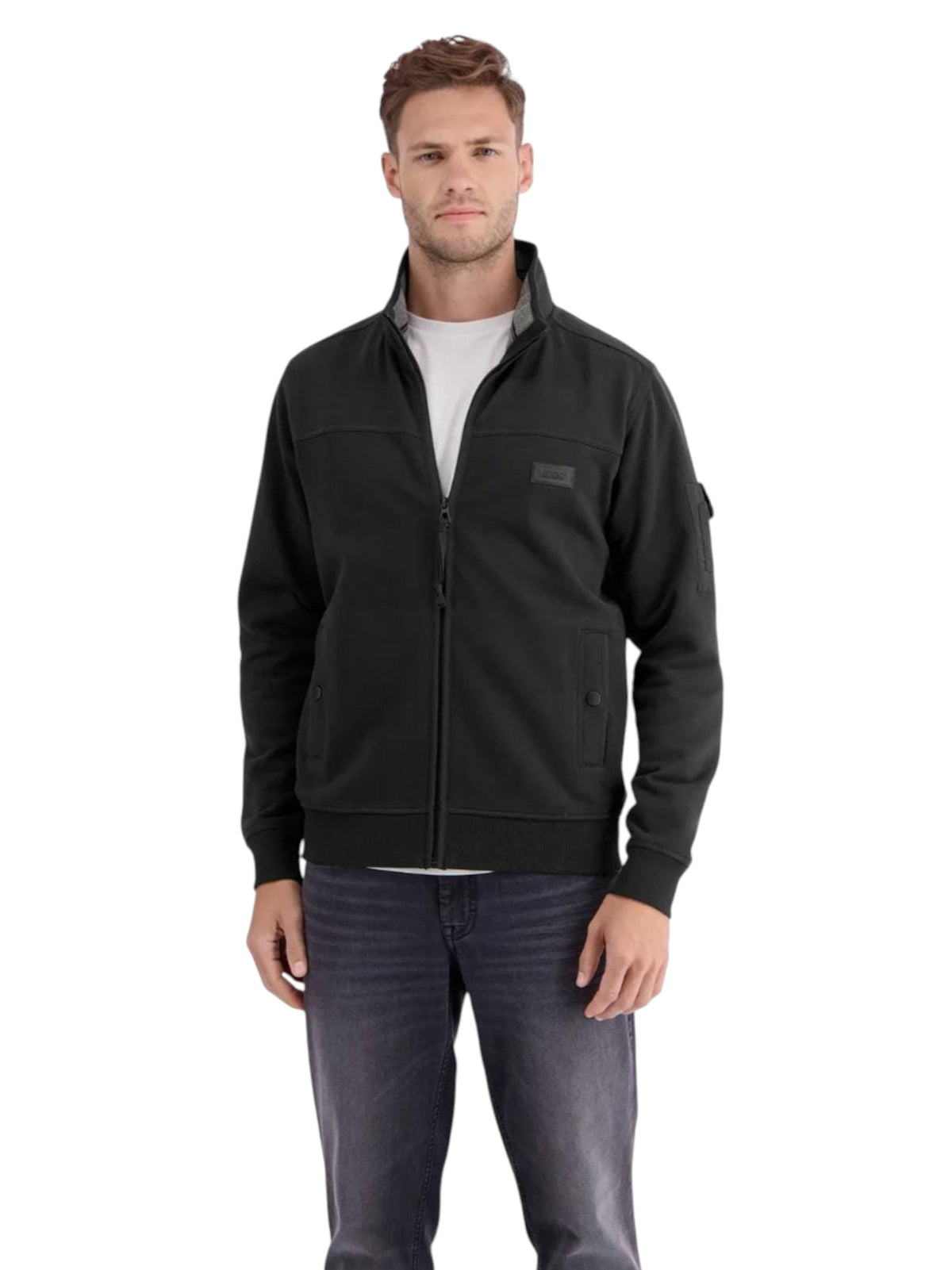 Image for Men's Plain Solid Sweaters,Black