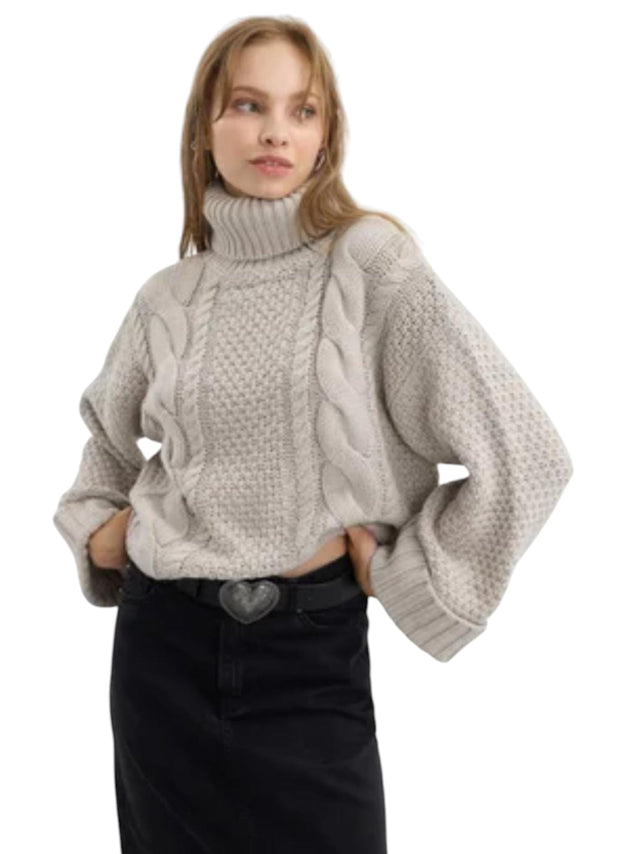 Image for Women's Knitted Sweaters,Beige