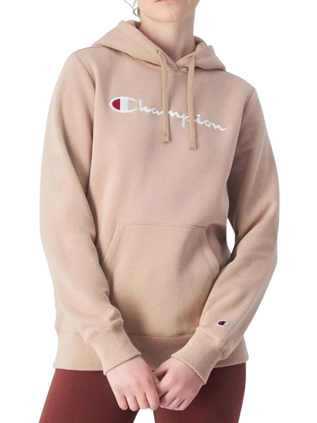 Image for Women's Brand Logo Printed Hoodie,Beige