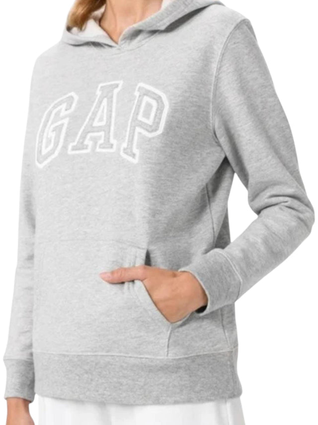 Image for Women's Brand Logo Printed Hoodie,Light Grey