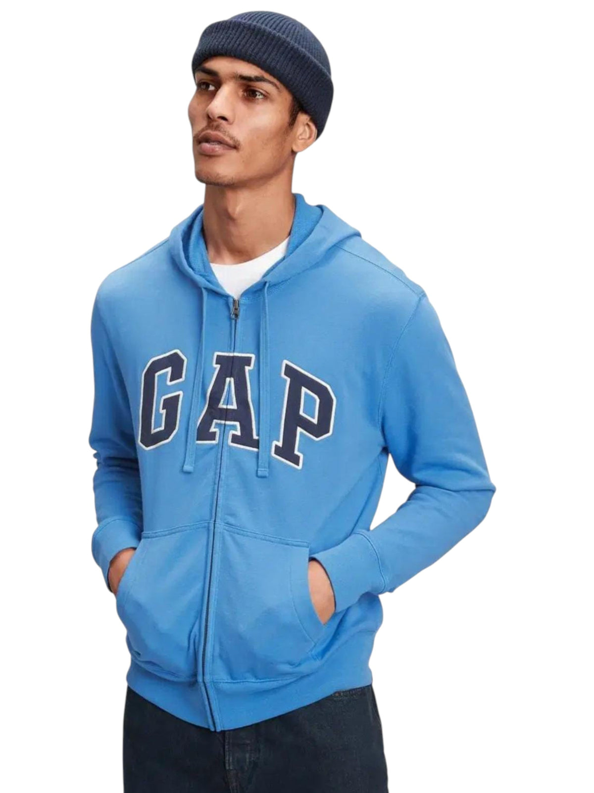 Image for Men's Brand Logo Printed Hoodie,Blue