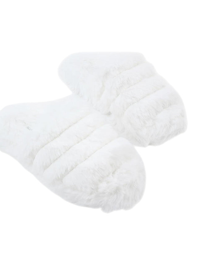 Image for Women's Faux Fur Slippers,White