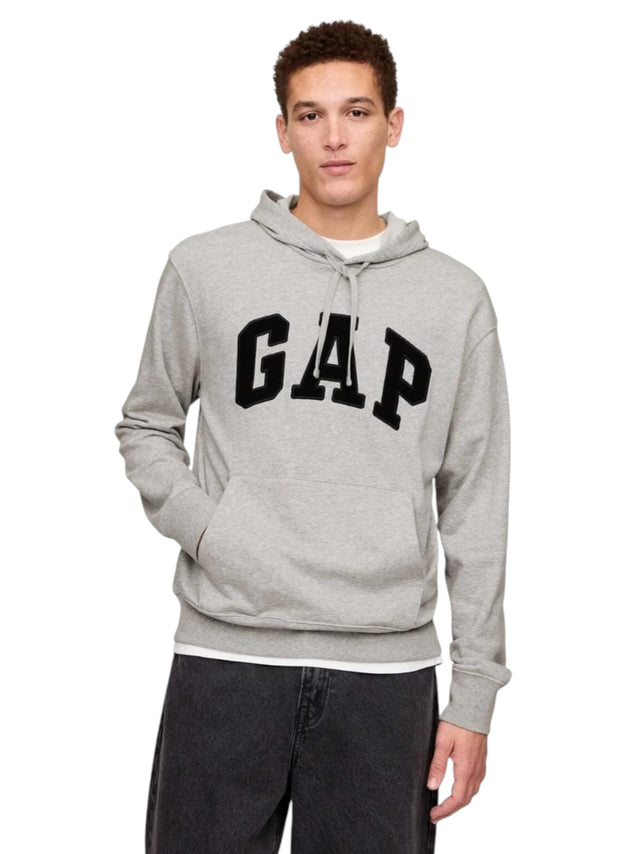 Image for Men's Brand Logo Printed Hoodie,Light Grey