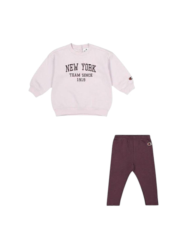 Image for Kids Girl's Embroidered Pajama Set,Purple