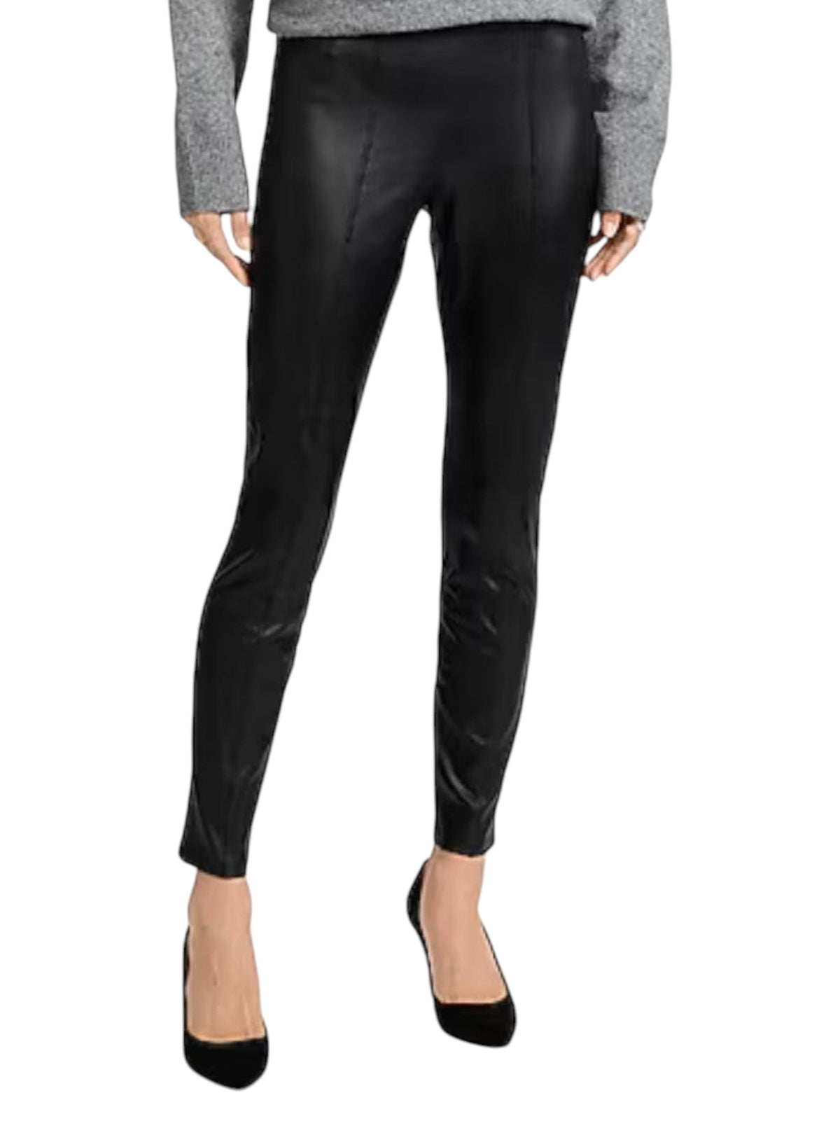 Image for Women's Plain Leather Pant,Black
