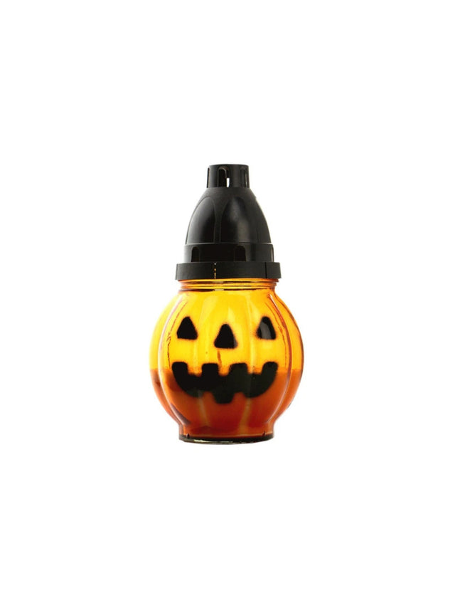 Image for Candle In A Glass Candlestick "Pumpkin"