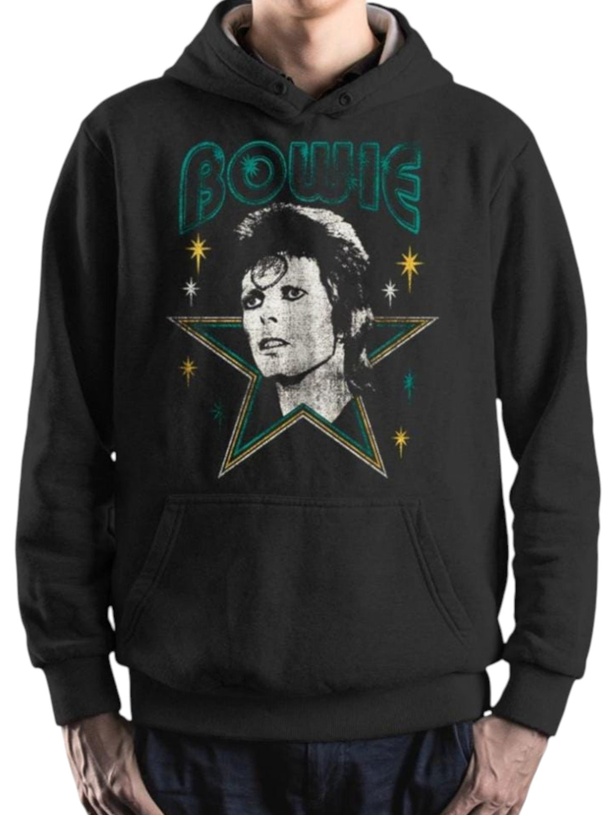 Image for Men's Printed Hoodie,Black