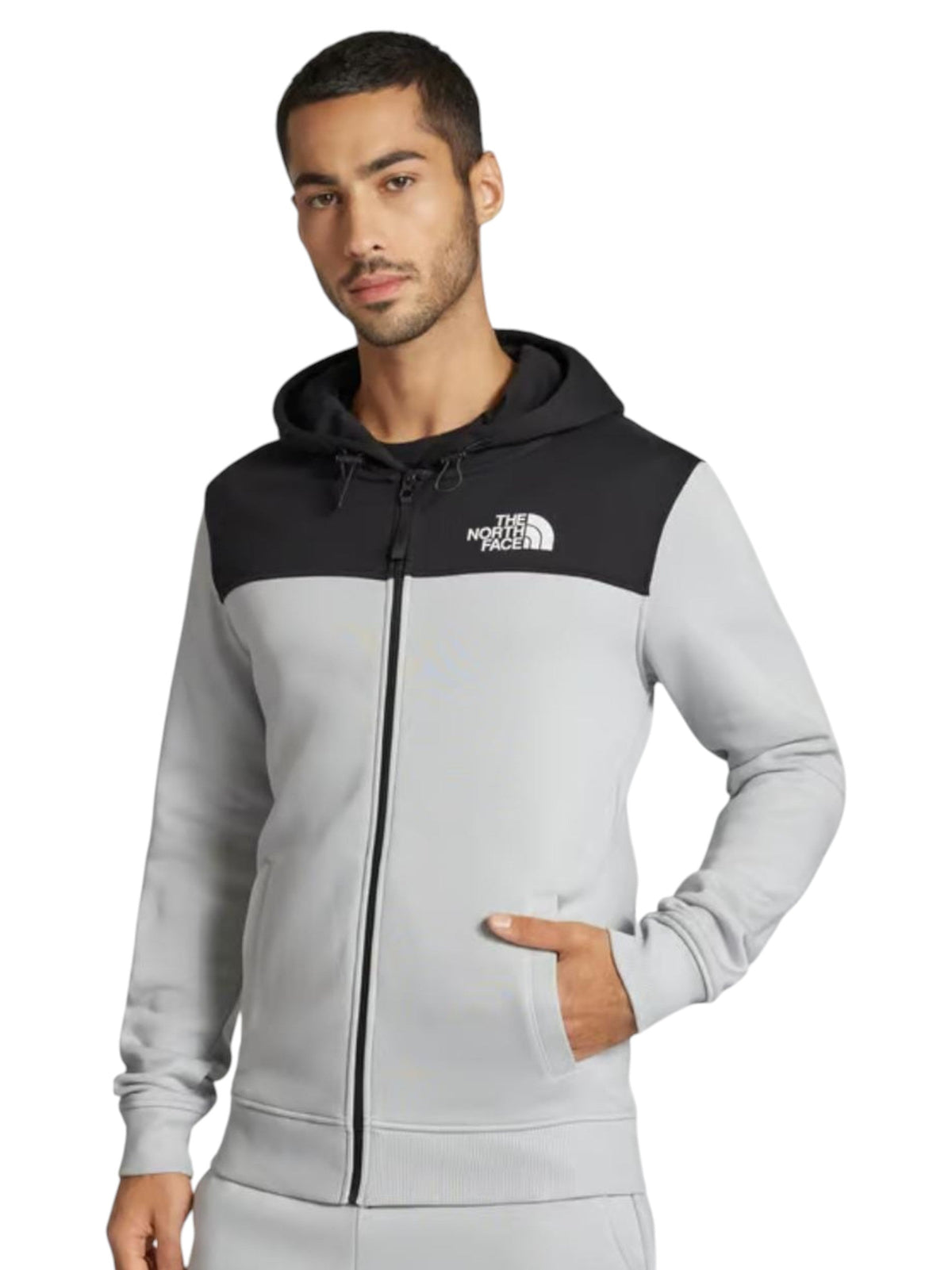 Image for Men's Colorblocked Hoodie,Grey