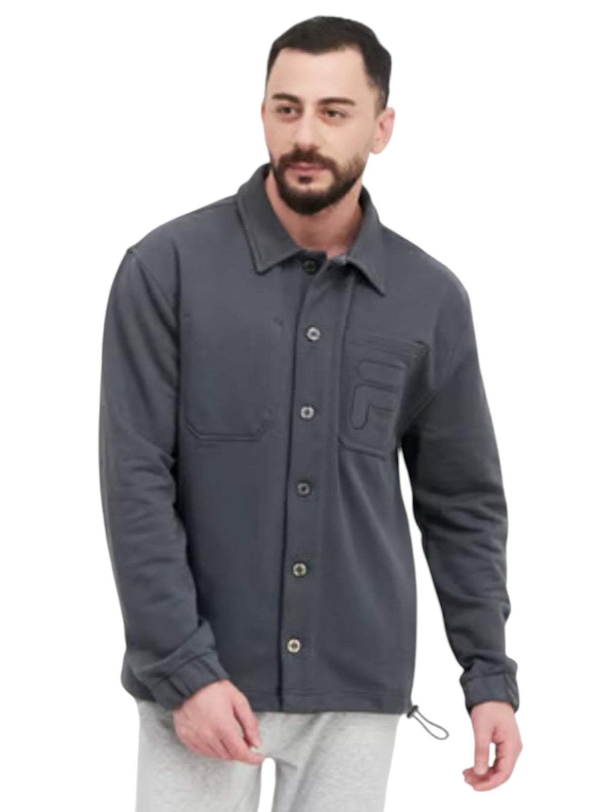 Image for Men's Plain Dress Shirt,Grey