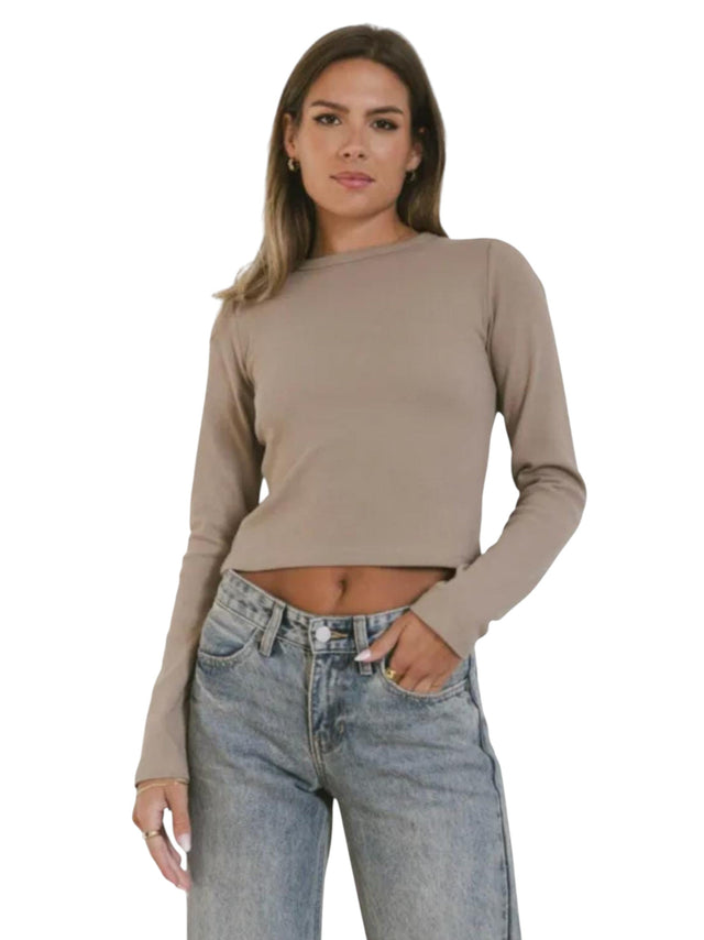 Image for Women's Plain Top,Beige