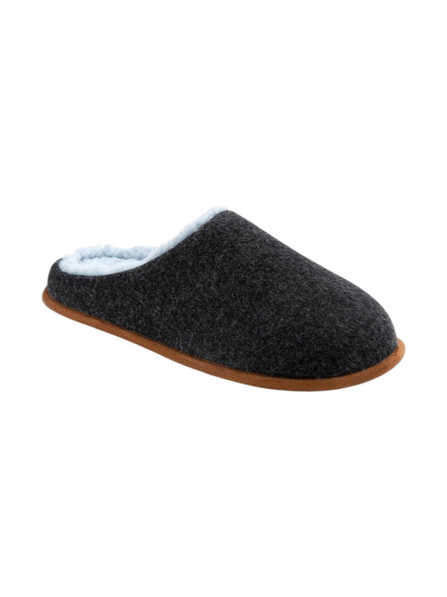 Image for Men's Lined Slippers,Dark Grey