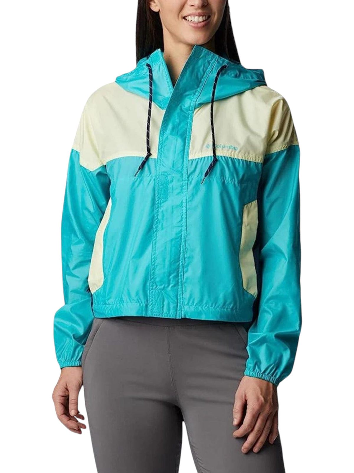 Image for Women's Colorblocked Jacket,Aqua