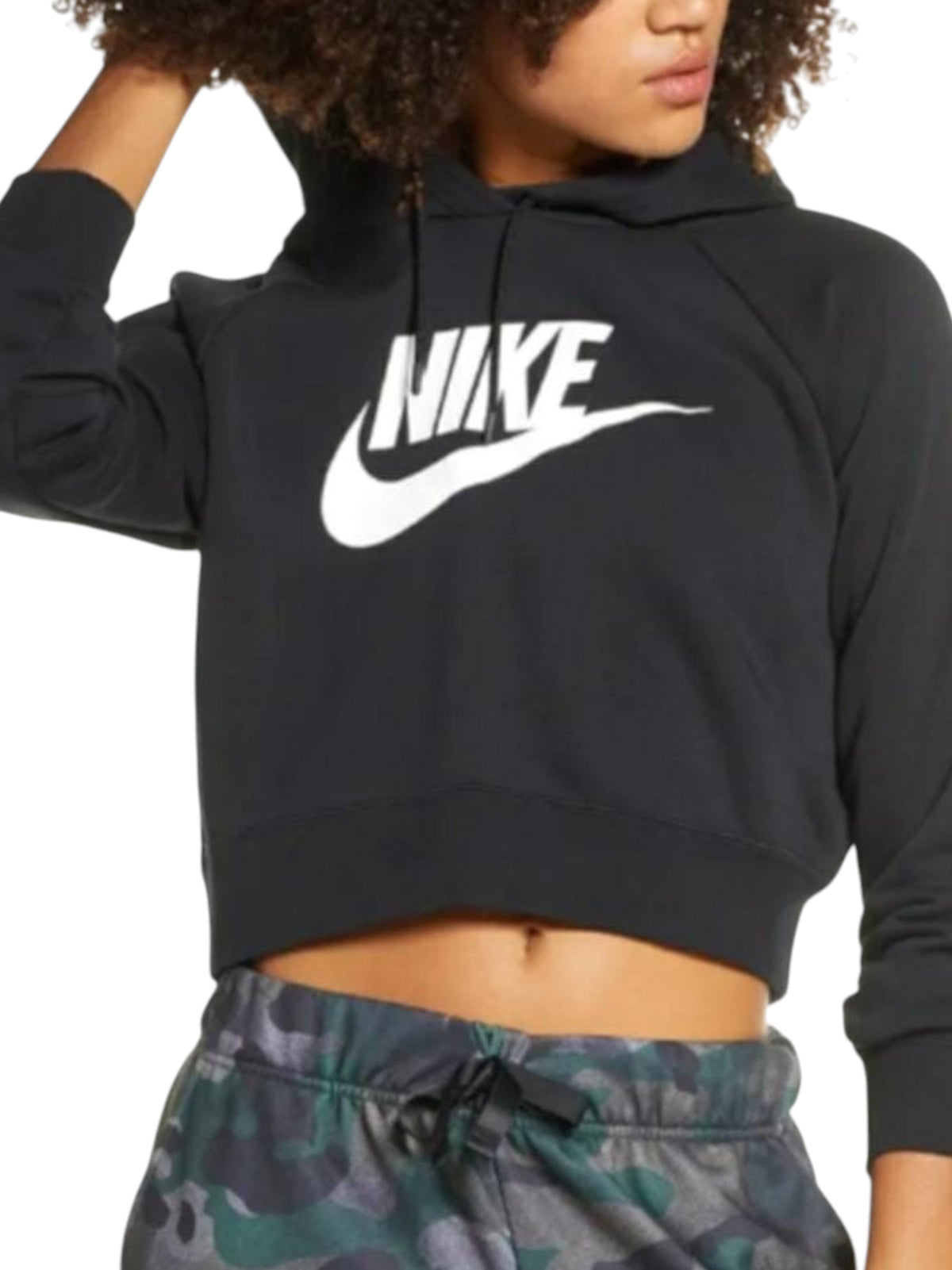 Image for Women's Logo Printed Hoodie,Black