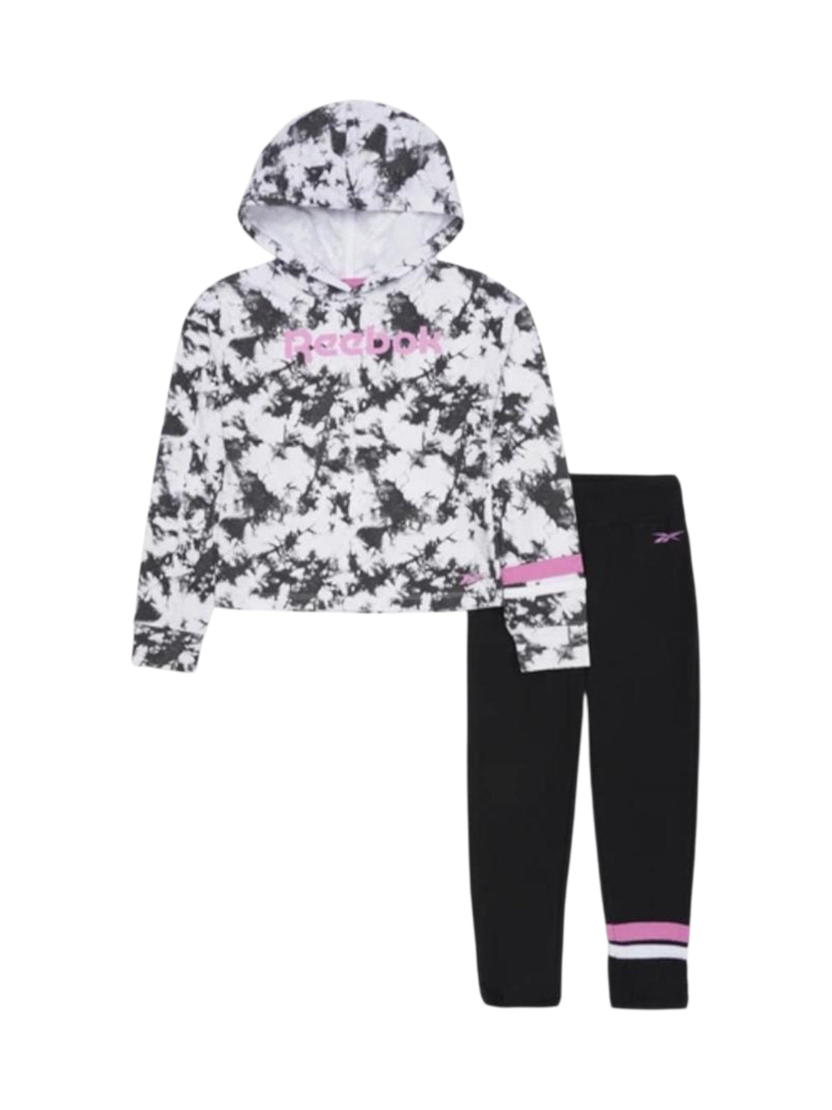 Image for Kids Girl's Printed Pajama Set,White/Black