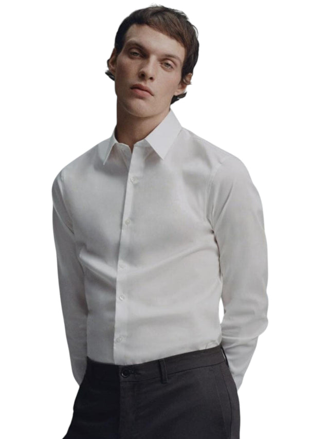 Image for Men's Plain Dress Shirt,White