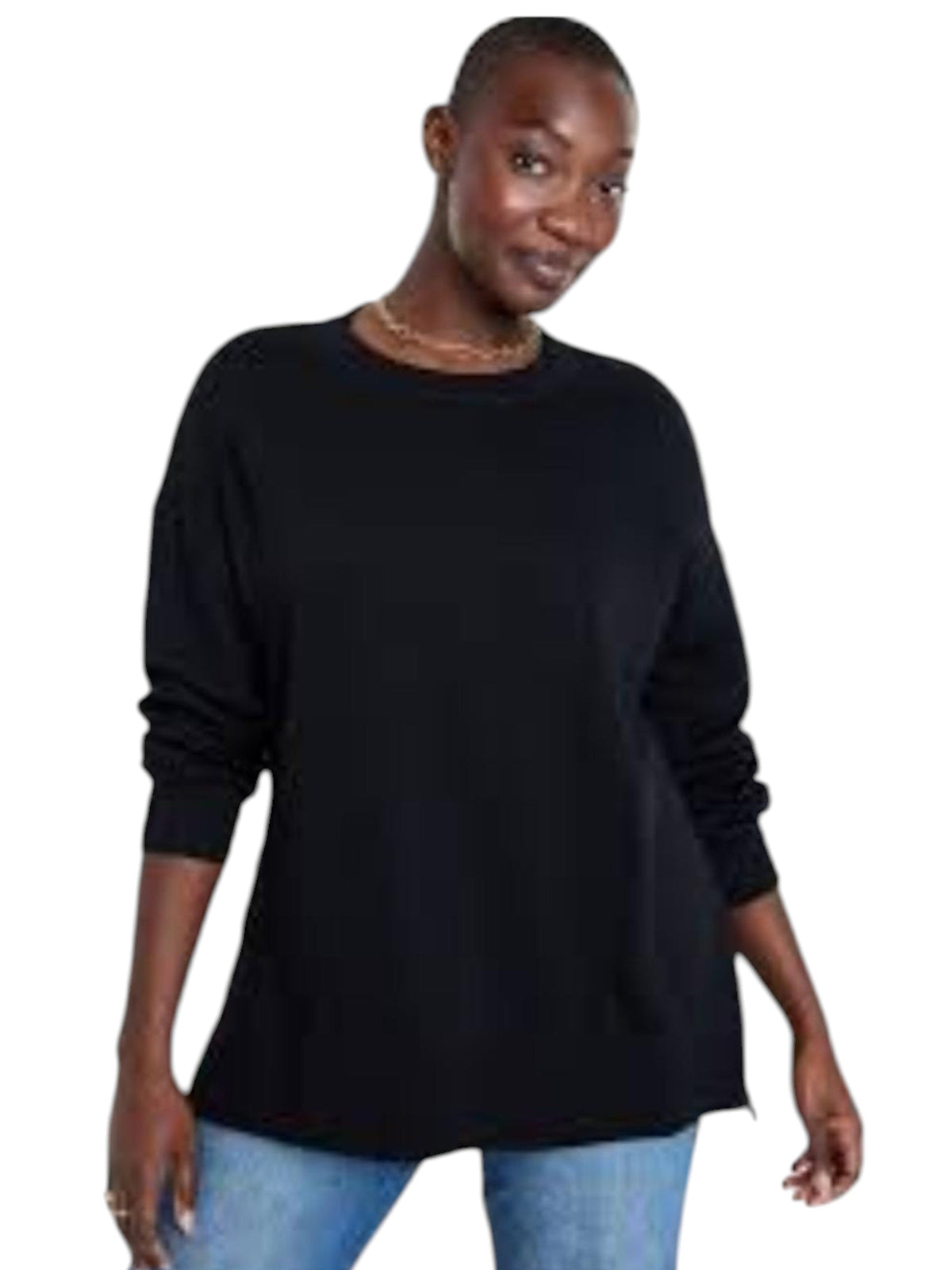 Image for Women's Plain Sweaters,Black