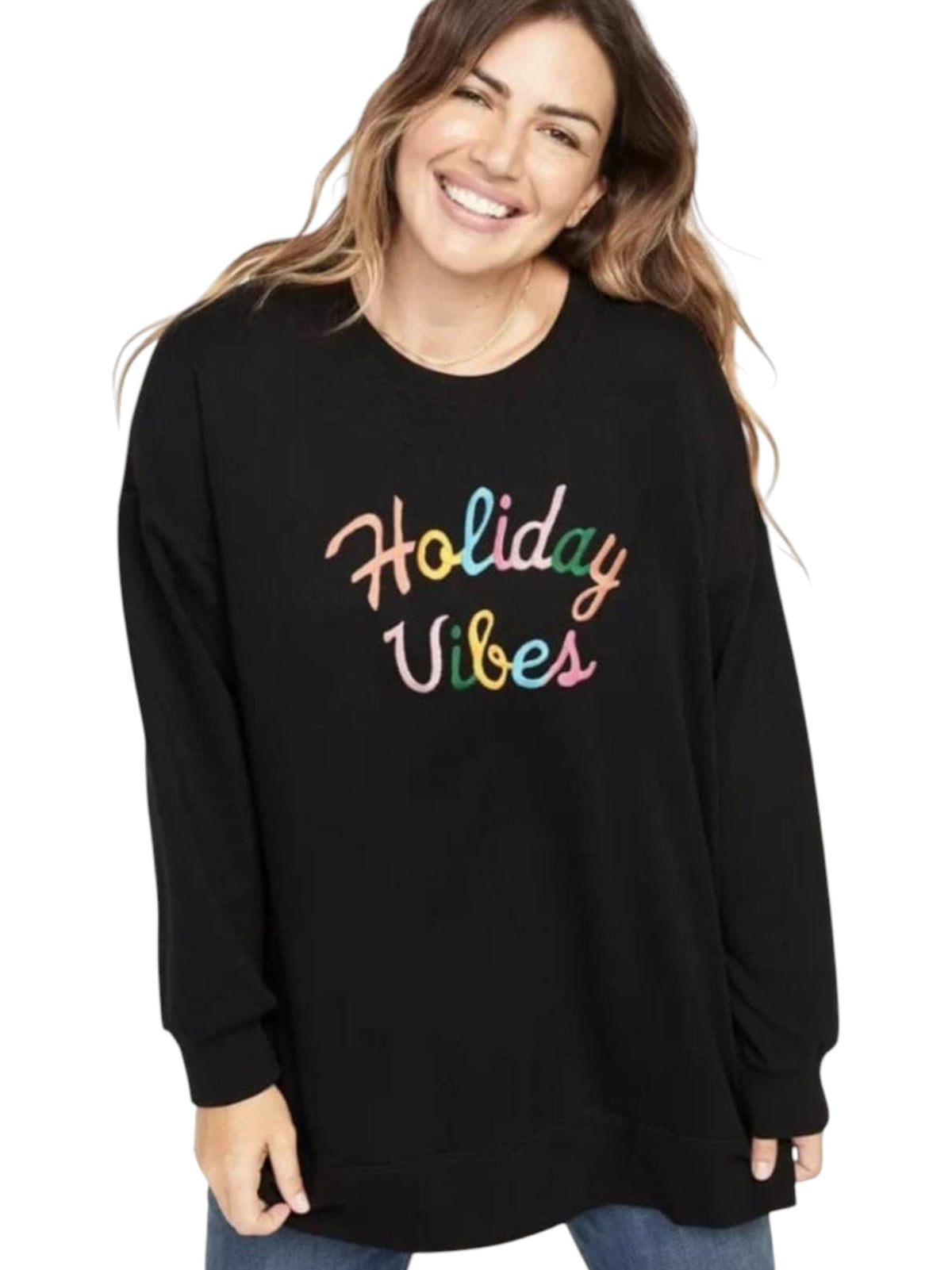 Image for Women's Embroidered Sweaters,Black