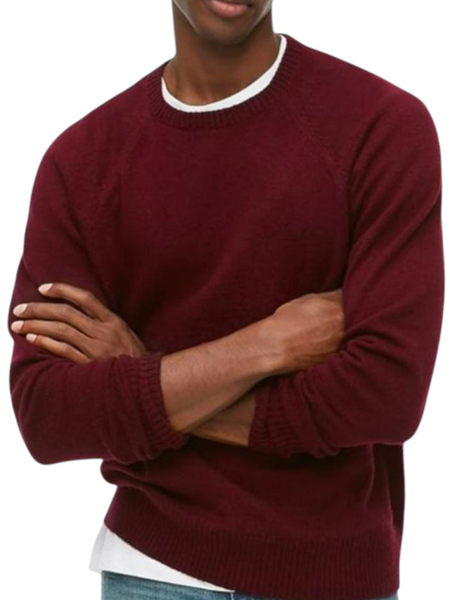 Image for Men's Knitted Sweaters,Burgundy