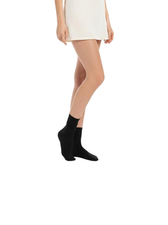 Image for Women's Plain Sheer High Top Socks,Black