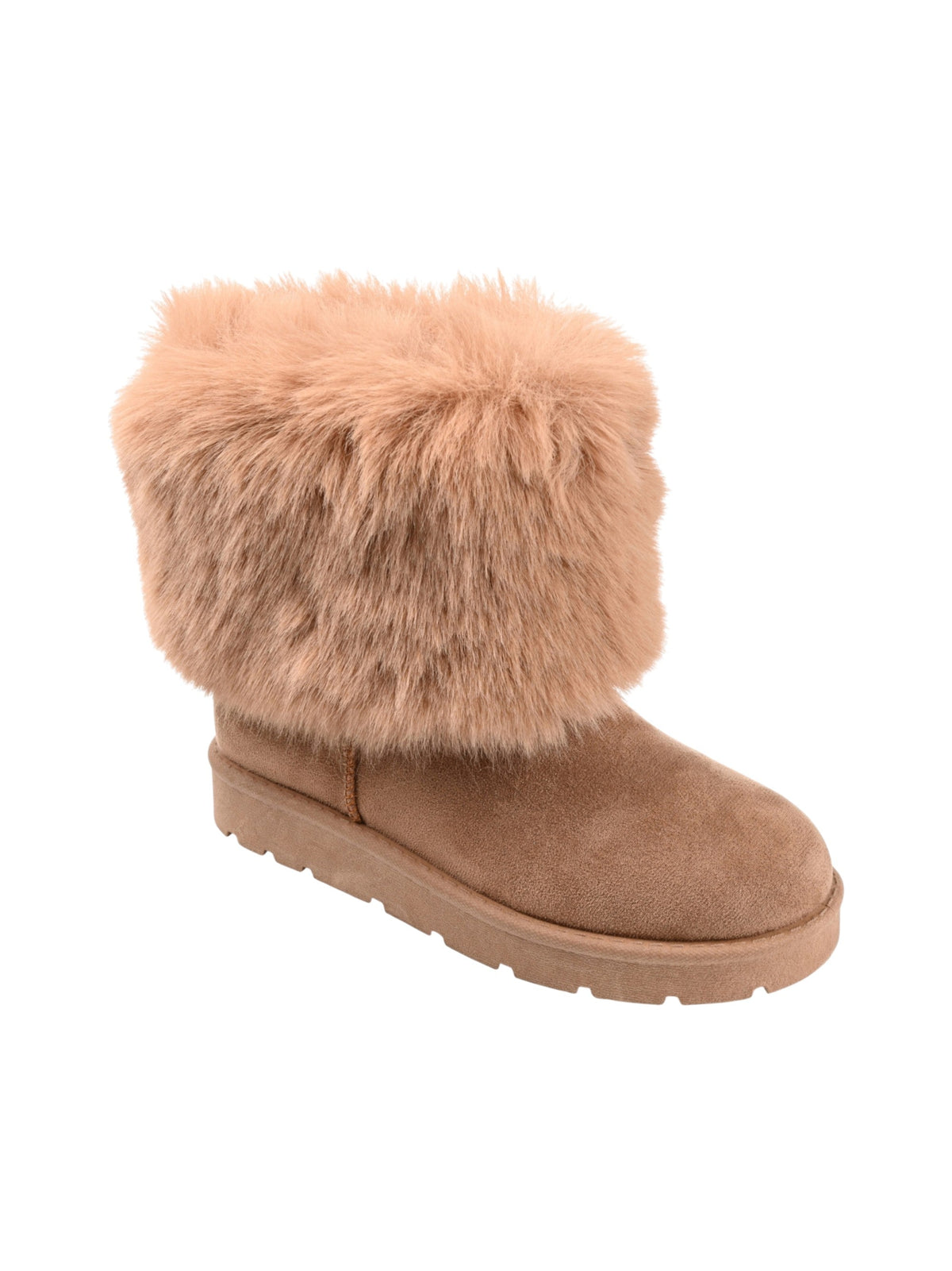 Image for Women's Faux Fur Ankle Boots,Tan