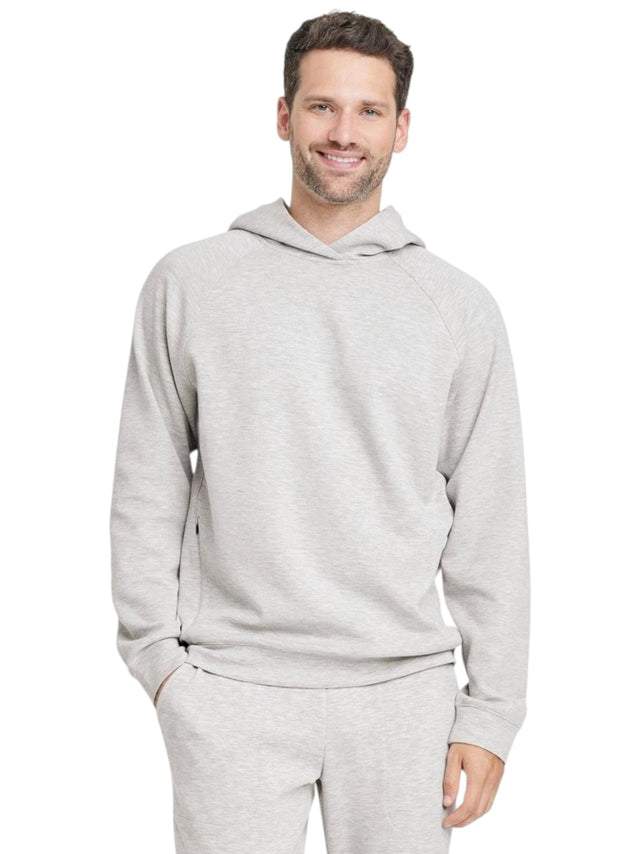 Image for Men's Plain Solid Hoodie,Light Grey