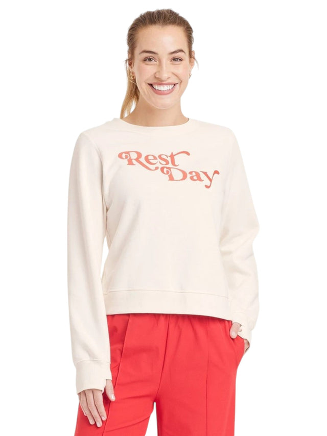 Image for Women's Printed Sweaters,Off White