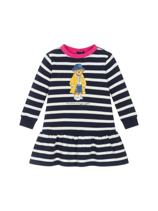Image for Kids Girl's Striped Dress,Navy